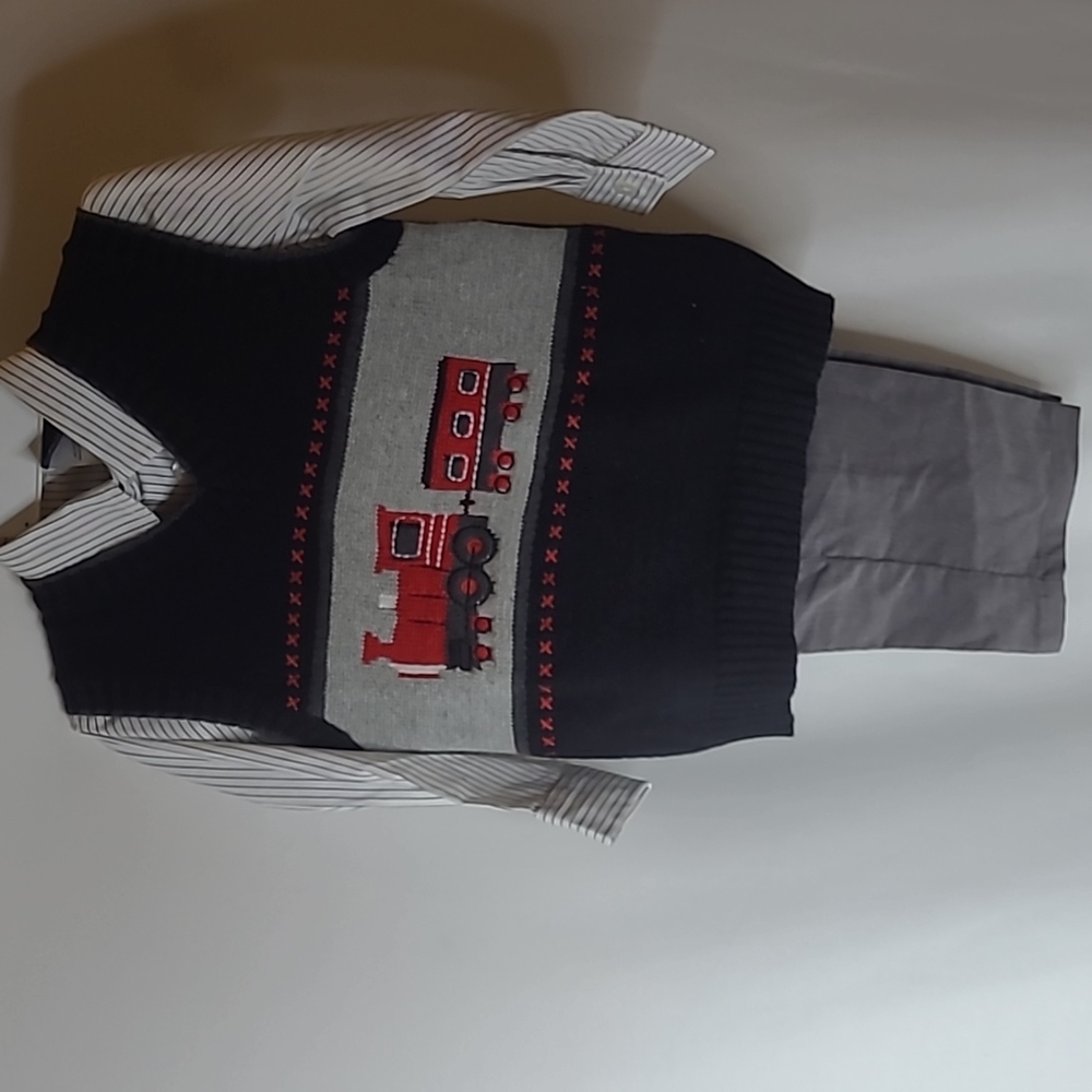 Great Guy Boys 3 piece matching set. New. Size 3T Blue & Gray.